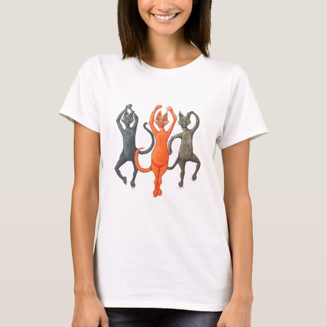 Camiseta Três gatos de dança (Frente)
