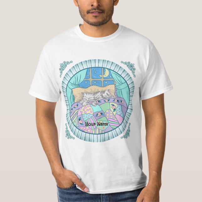 Camiseta Três Gatos De Gato Dormindo (Frente)