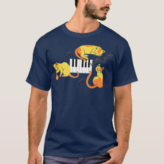 Camiseta Três gatos de piano