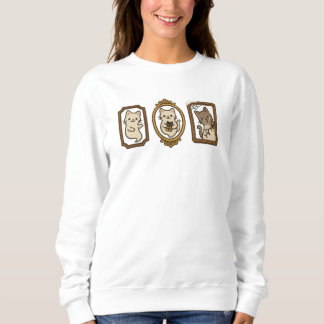 Camiseta Três Gatos Fantasmas em Molduras Ornamentadas | Ha