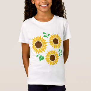 Camiseta Três Girassóis Arte Botânica
