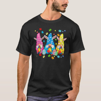 Camiseta Três Gnome Conscientização do Autismo Peça do Queb
