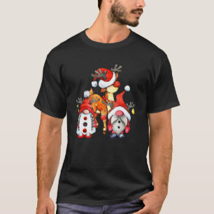 Camiseta Três Gnômes Reno Cervos Jardim Suecos Tomtes Escan