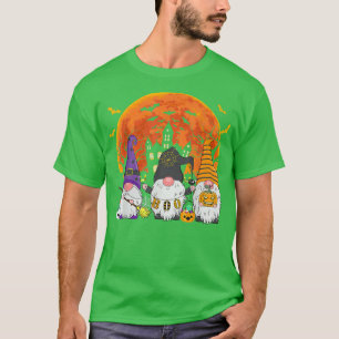 Camiseta Três Gnomos Bruxas Halloween Pumpkin Autumn Spooki