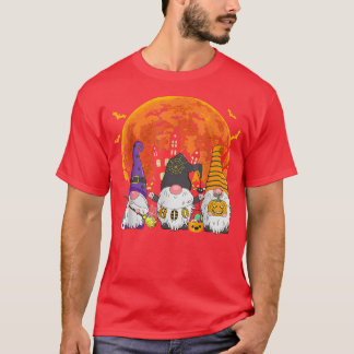 Camiseta Três Gnomos Bruxas Halloween Pumpkin Autumn Spooki
