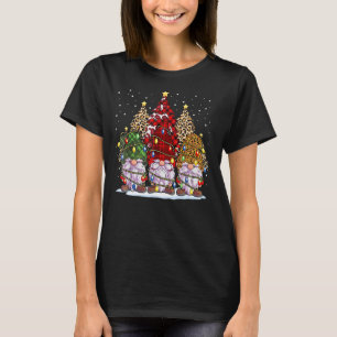 Camiseta Três Gnomos Buffalo Xadrez Vermelha Leopardo Verde