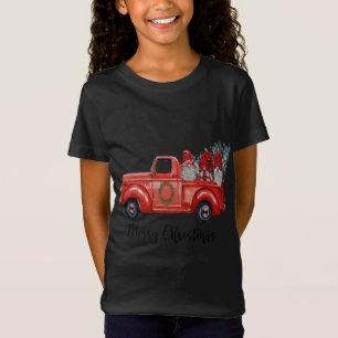 Camiseta Três Gnomos em Caminhão Vermelho com Feliz Natal