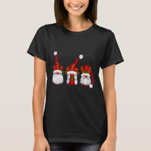 Camiseta Três Gnomos Em Vermelho Figurino Presente De Natal