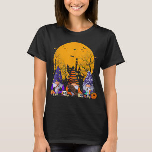 Camiseta Três Gnomos Feliz Halloween Call Candy Corn Pumpk