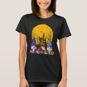 Camiseta Três Gnomos Feliz Halloween Call Candy Corn Pumpk