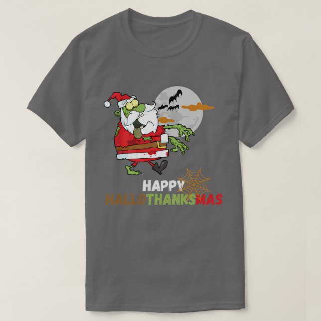 Camiseta Três Gnomos Feliz Halloween Call Candy Corn Pumpk (Frente do Design)