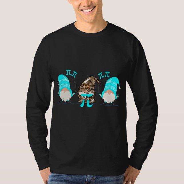 Camiseta Três Gnomos Felizes Pi Day Matemática Amam Profess (Frente)