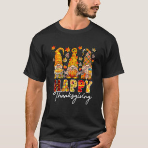 Camiseta Três Gnomos Pumpkin Fall Season Autumn Happy Than