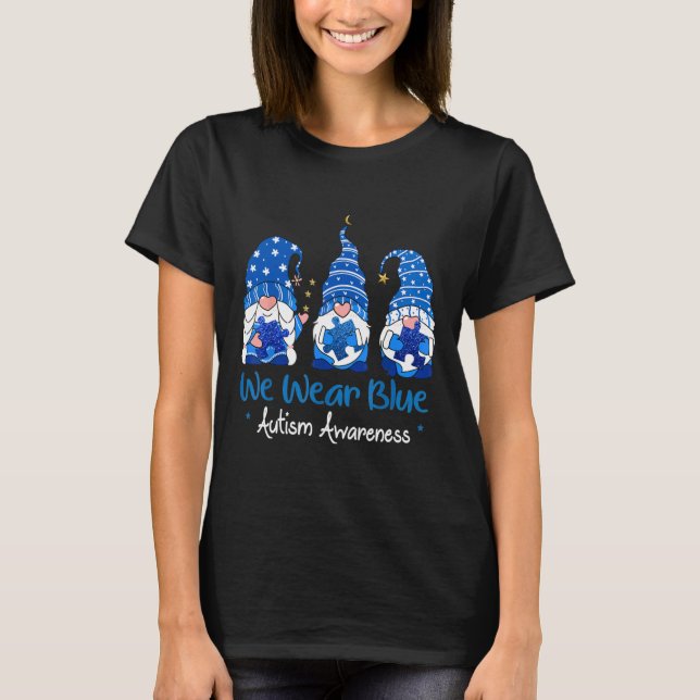 Camiseta Três Gnomos que dão consciência do Quebra-cabeça a (Frente)