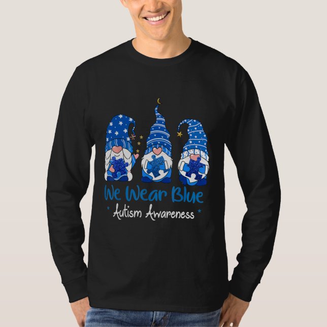 Camiseta Três Gnomos que dão consciência do Quebra-cabeça a (Frente)