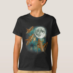 Camiseta Três Grilos Lua 3 Inseto Uivando Meme Magia Cur