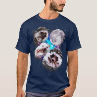 Camiseta Três Hedgehogs Howl na Lua