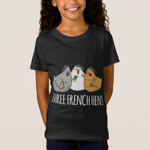 Camiseta Três Hens Franceses - Música de Natal Bonita