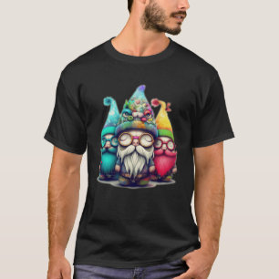 Camiseta Três Hippie Gnomos Paz Gnomo Desenho