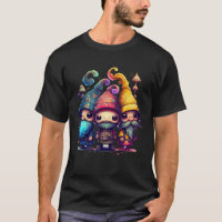 Três Hippie Gnomos Paz Gnomo Desenho 2