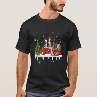 Camiseta Três huskies duendes da Rena do Papai Noel no Cami