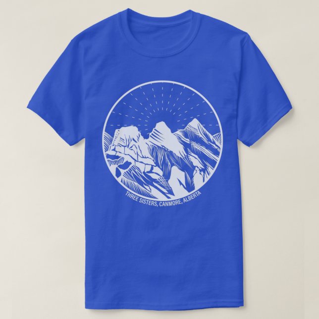 Camiseta Três Irmãs Montanhas Canmore Alberta Canadá (Frente do Design)