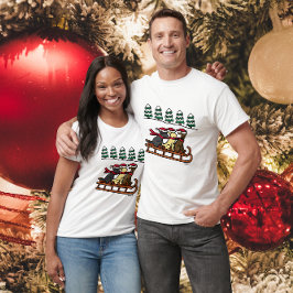 Camiseta Três Labradores Trenderam O Natal