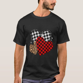 Camiseta Três Leopardos Xadrez Vermelho No Dia