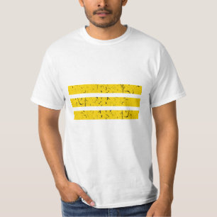 Camiseta Três Listras Horizontais Símbolo Vintage Yin-Yan