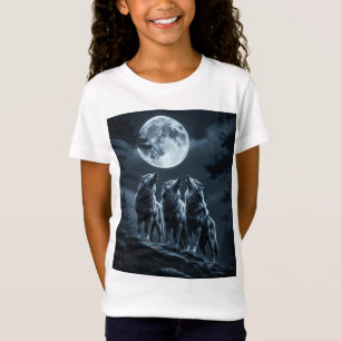 Camiseta Três Lobos Uivando para a Lua Cheia - Três Lobos