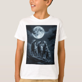 Camiseta Três Lobos Uivando para a Lua Cheia - Três Lobos