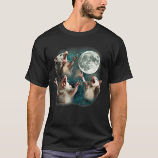 Camiseta Três Lua Possum | 3 Ogambm Weird Cursed Meme