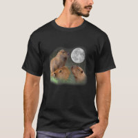 Três Luas Capybaras. Engraçado Porco Parody Te