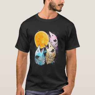 Camiseta Três Luas de Gambá Com 3 Gambás E Lua Morta