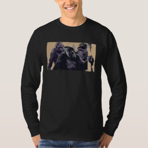 Camiseta Três macacos não ouvem nada, não veem nada, não di