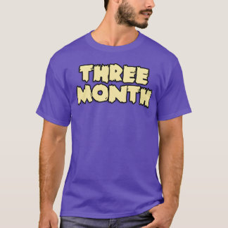 Camiseta Três meses 70s retrô