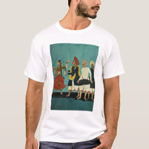 Camiseta Três músicos e uma menina de dança, Tanjore, Ta