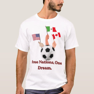 Camiseta "Três Nações, Um Sonho" Oficial 2026