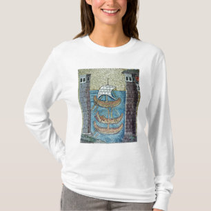 Camiseta Três navios que entram no porto de Ravenna