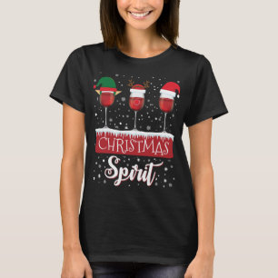 Camiseta Três Óculos De Vinho Vermelho Papais noeis De Nata