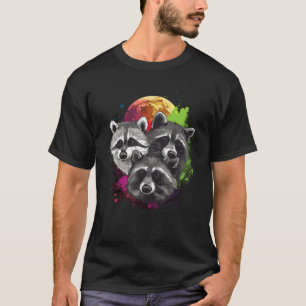 Camiseta Três Ogambás À Lua 3 Ocultas Engraçadas Pe