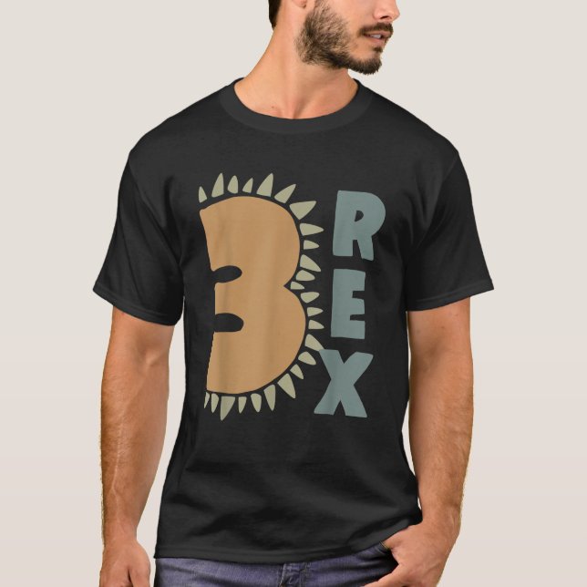 Camiseta Três Pai Rex Pai Dinossaur (Frente)