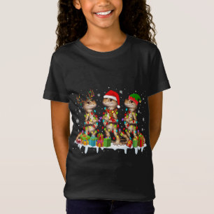 Camiseta Três Papais noeis Reindeer Elf Beared Dragon Natal