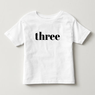 Camiseta Três - Parabéns para Todlers