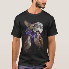 Camiseta Três Pardais Lua Espaço Core Vintage Retro 
