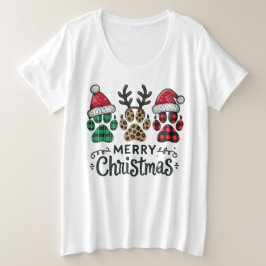 Camiseta Três Patas de Natal Festivas Feliz Natal