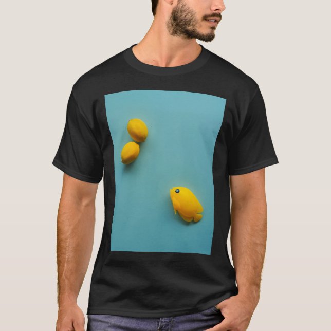 Camiseta Três peixes-anjo amarelos (Frente)