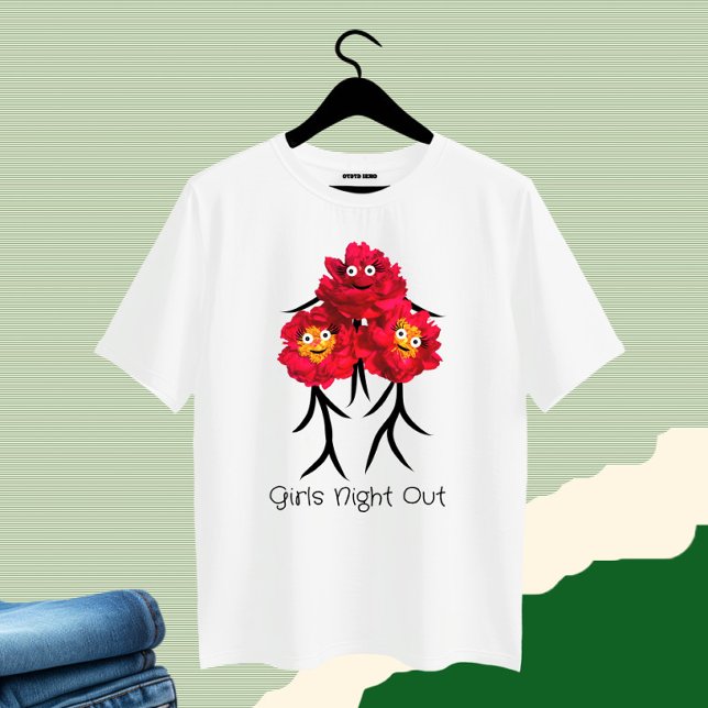 Camiseta Três peonias (Criador carregado)