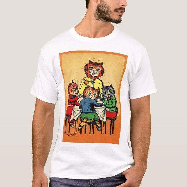 Camiseta Três Pequenos Gatinhos e Mãe, Louis Wain (Frente)