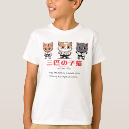 Camiseta Três pequenos Gatinhos Ninja